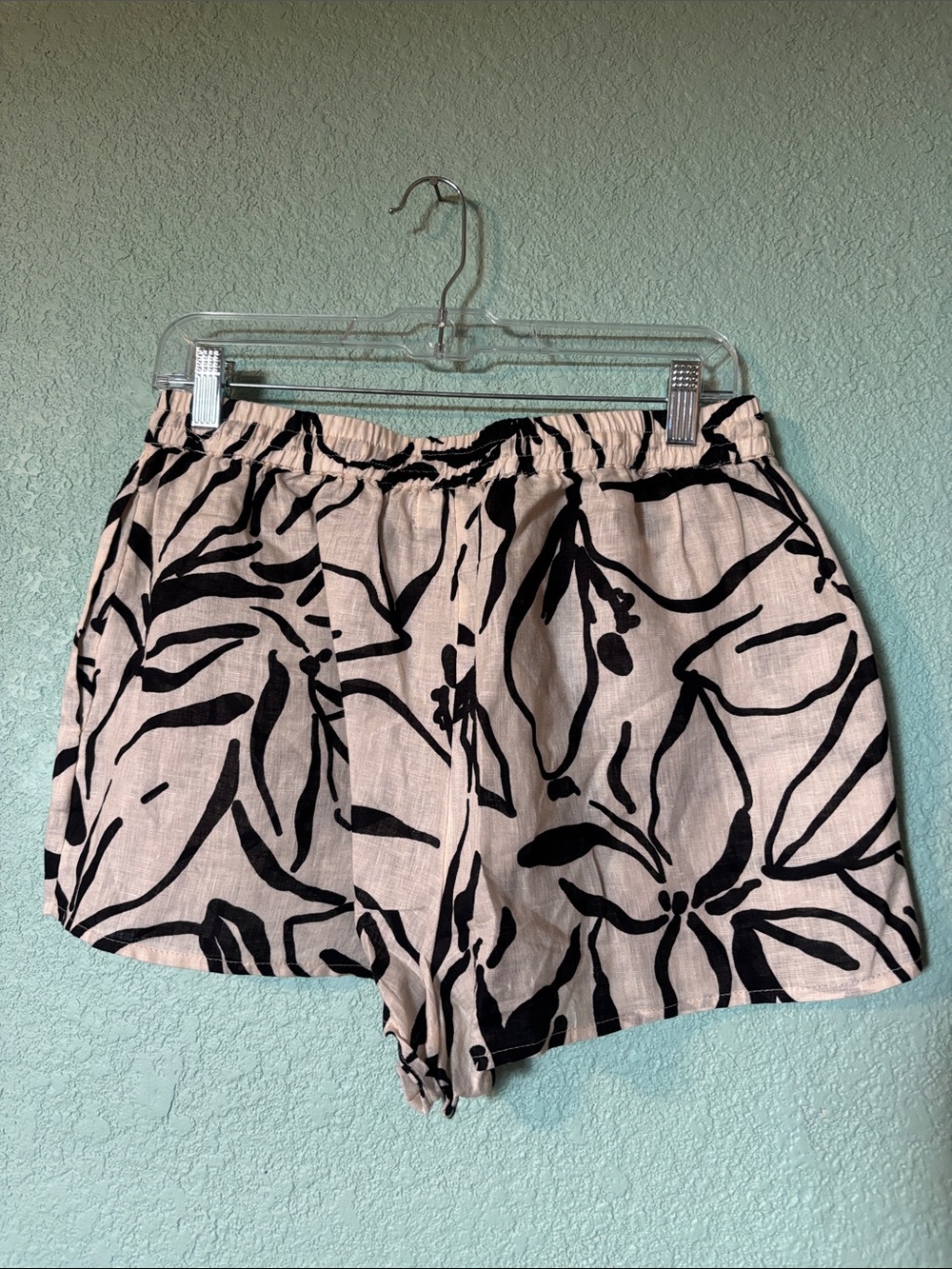 l*space Rio Black and Cream Floral Print Linen Tunic and Shorts Set NWOT - Picture 9 of 16